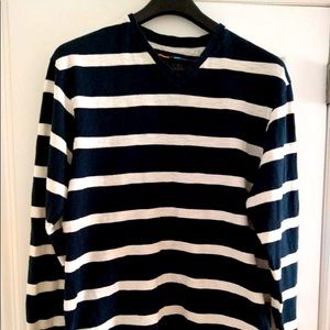 LS mens polo by Alexander Julian, blue and white